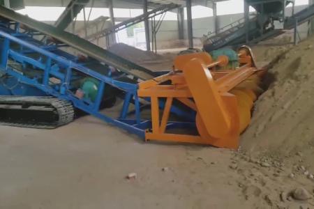 石粉砂石料扒渣机#履带式行走扒料机 